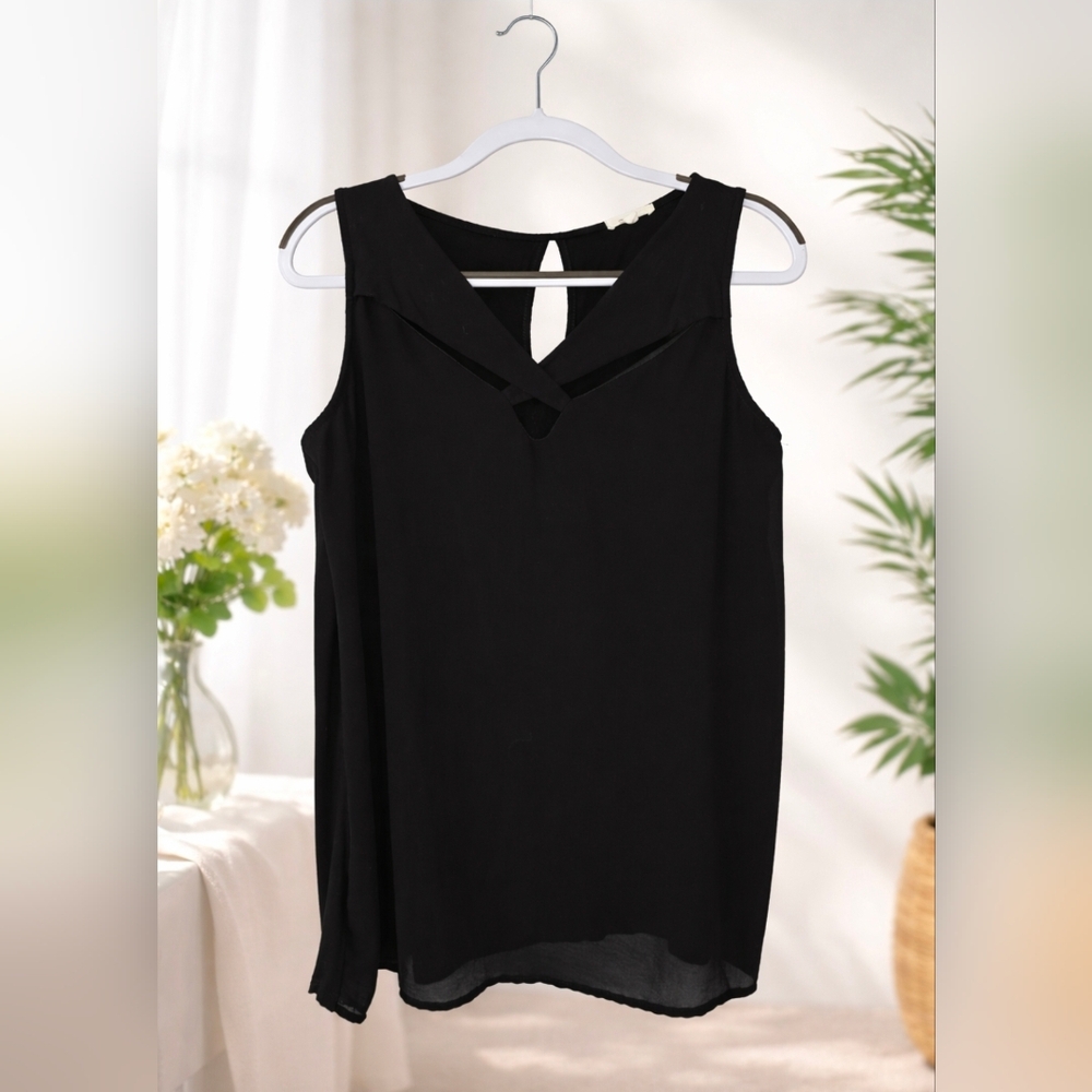 Maurices Black Top with Keyhole Accent